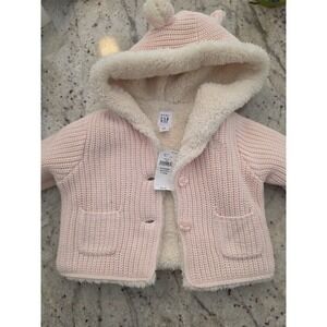 GAP baby Sherpa-Lined Bear Sweater newborn 0-3months NWT
